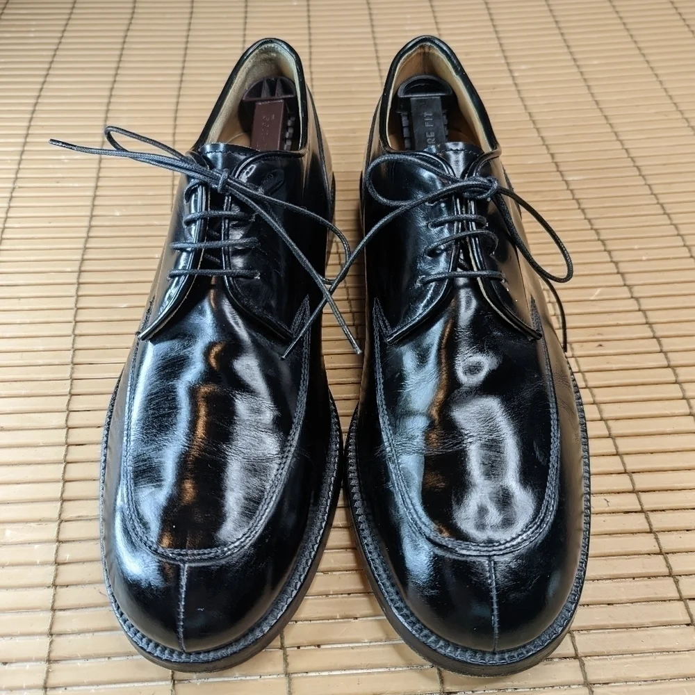 TO BOOT NEW YORK ADAM DERRICK Men's OXFORDS SHOES SPLIT TOE BLACK Leather SZ 10.